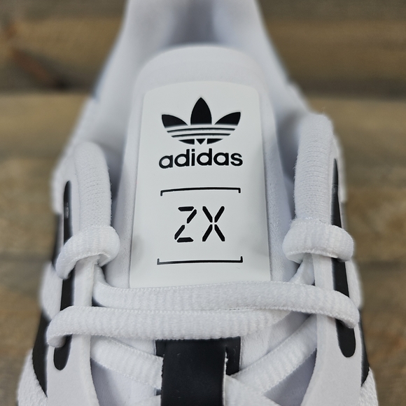 adidas Men's Originals ZX 1K Boost Shoes Sneakers White Black Silver - Picture 8 of 11